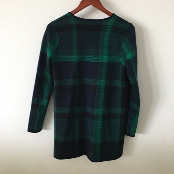 Talbots Plaid Open Cardigan Sweater Sz Mp - Picture 5 of 12